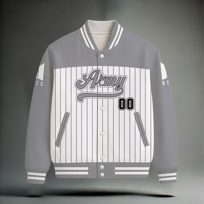LIMITED EDITION - NEW CUSTOMIZED BTS SATIN VARSITY JACKET