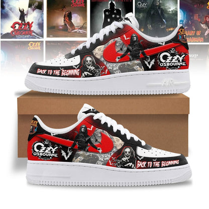 LIMITED EDITION - NEW CUSTOMIZED BLACK SABBATH x OZZY OSBOURNE AF1 SHOES
