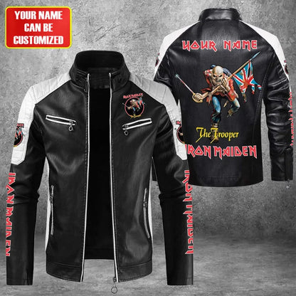 LIMITED EDITION - NEW CUSTOMIZED IRON MAIDEN LEATHER BIKER JACKET