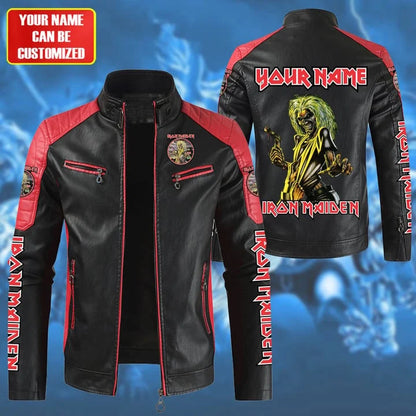 LIMITED EDITION - NEW CUSTOMIZED IRON MAIDEN LEATHER BIKER JACKET