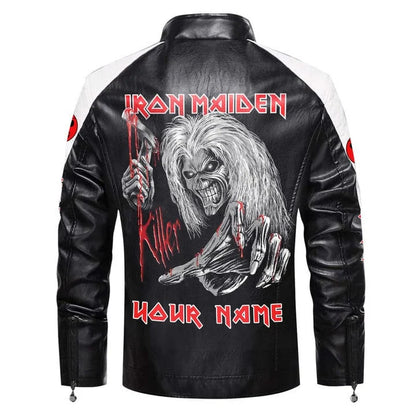 LIMITED EDITION - NEW CUSTOMIZED IRON MAIDEN LEATHER BIKER JACKET