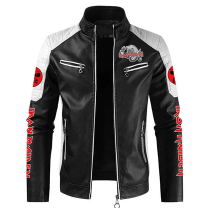 LIMITED EDITION - NEW CUSTOMIZED IRON MAIDEN LEATHER BIKER JACKET