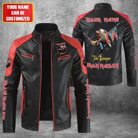 LIMITED EDITION - NEW CUSTOMIZED IRON MAIDEN LEATHER BIKER JACKET