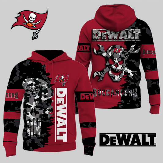 LIMITED EDITION - NEW CUSTOMIZED NFL10 TBB TAMPA BAY BUCCANEERS DEWALT UNISEX T-SHIRT, POLO, HOODIE & JACKETS