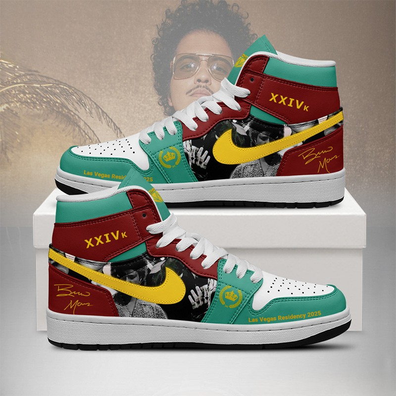 LIMITED EDITION - NEW CUSTOMIZED BRUNO MARS AIR JORDAN SHOES