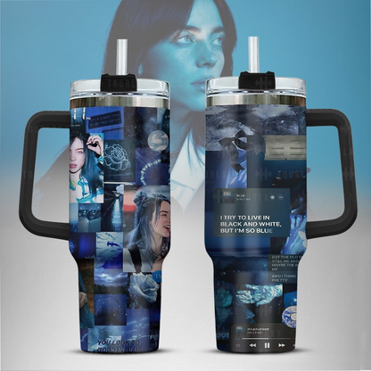 LIMITED EDITION - NEW CUSTOMIZED BILLIE EILISH TUMBLER CUP