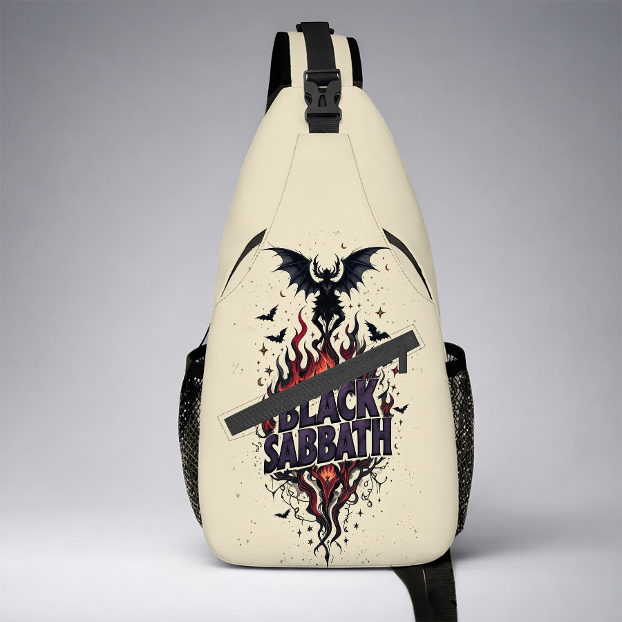 LIMITED EDITION - NEW CUSTOMIZED BLACK SABBATH SLING BAG