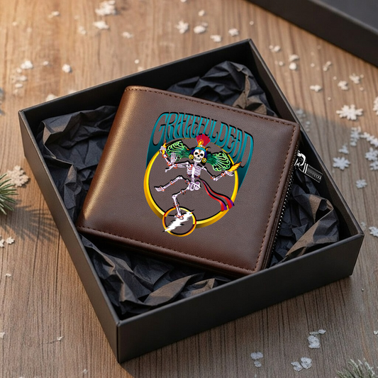 LIMITED EDITION - NEW CUSTOMIZED GRATEFUL DEAD LEATHER WALLET