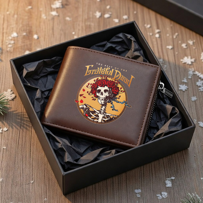LIMITED EDITION - NEW CUSTOMIZED GRATEFUL DEAD LEATHER WALLET