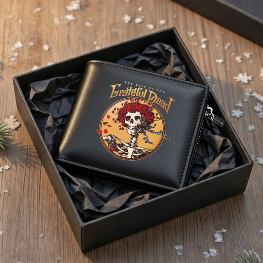 LIMITED EDITION - NEW CUSTOMIZED GRATEFUL DEAD LEATHER WALLET