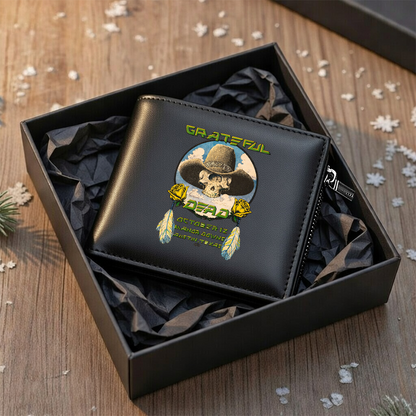 LIMITED EDITION - NEW CUSTOMIZED GRATEFUL DEAD LEATHER WALLET