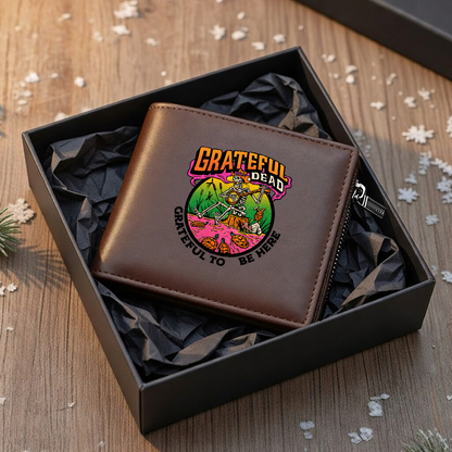 LIMITED EDITION - NEW CUSTOMIZED GRATEFUL DEAD LEATHER WALLET