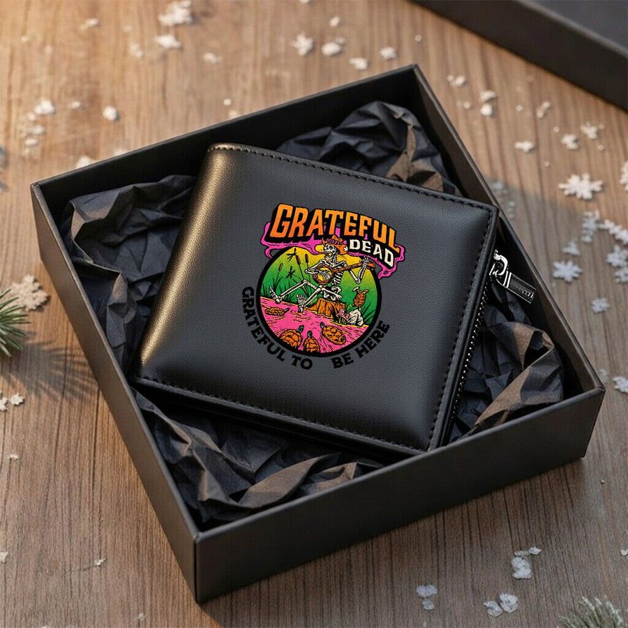 LIMITED EDITION - NEW CUSTOMIZED GRATEFUL DEAD LEATHER WALLET