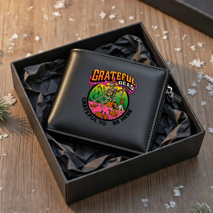 LIMITED EDITION - NEW CUSTOMIZED GRATEFUL DEAD LEATHER WALLET