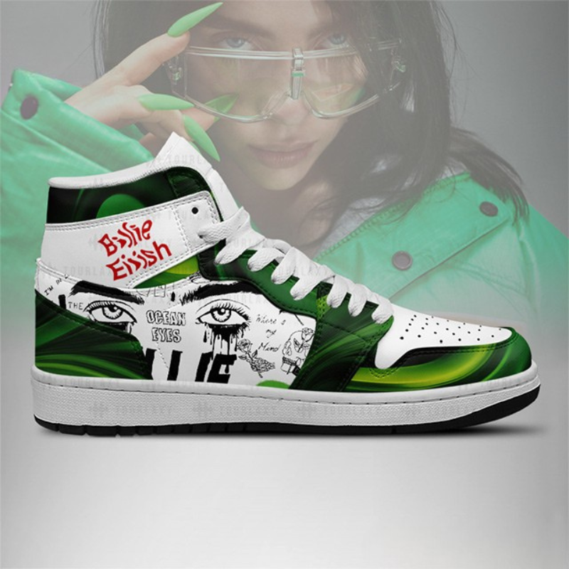 LIMITED EDITION - NEW CUSTOMIZED BILLIE EILISH AIR JORDAN SHOES