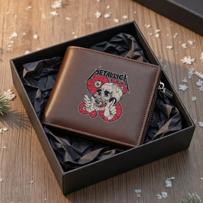 LIMITED EDITION - NEW CUSTOMIZED METALLICA LEATHER WALLET