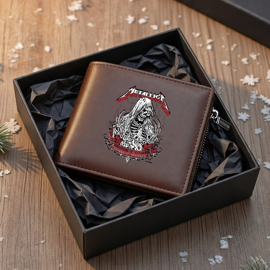 LIMITED EDITION - NEW CUSTOMIZED METALLICA LEATHER WALLET