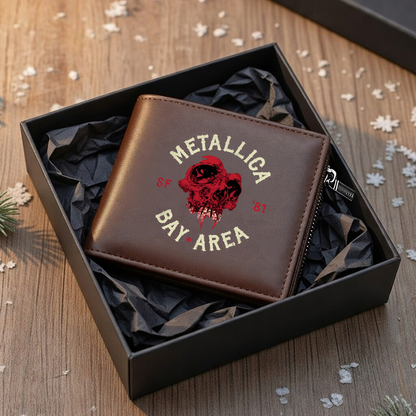 LIMITED EDITION - NEW CUSTOMIZED METALLICA LEATHER WALLET