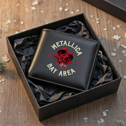 LIMITED EDITION - NEW CUSTOMIZED METALLICA LEATHER WALLET