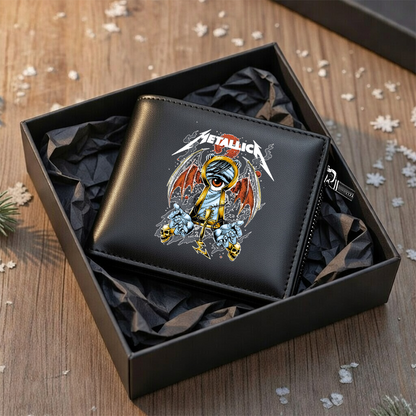 LIMITED EDITION - NEW CUSTOMIZED METALLICA LEATHER WALLET
