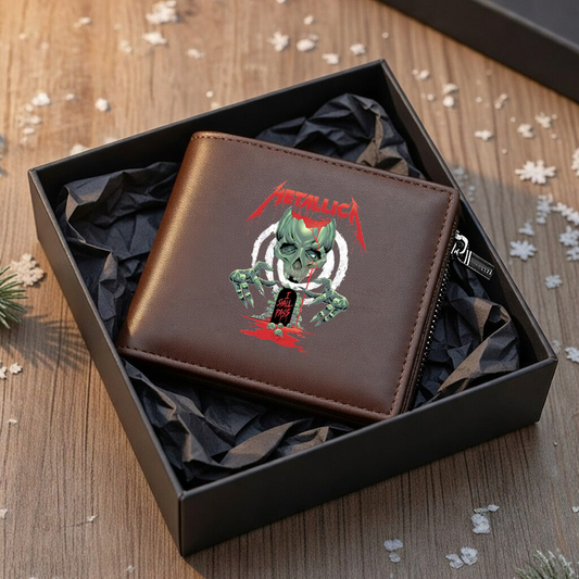 LIMITED EDITION - NEW CUSTOMIZED METALLICA LEATHER WALLET