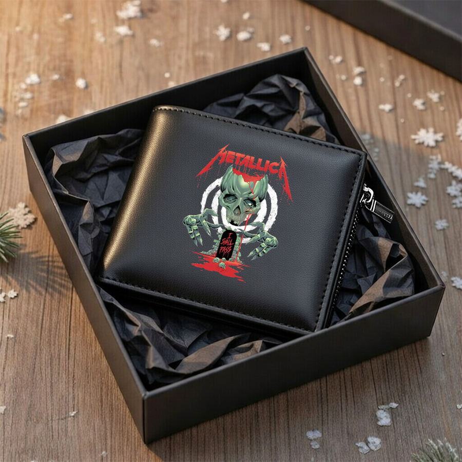 LIMITED EDITION - NEW CUSTOMIZED METALLICA LEATHER WALLET