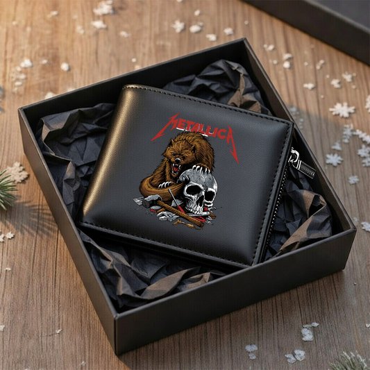 LIMITED EDITION - NEW CUSTOMIZED METALLICA LEATHER WALLET