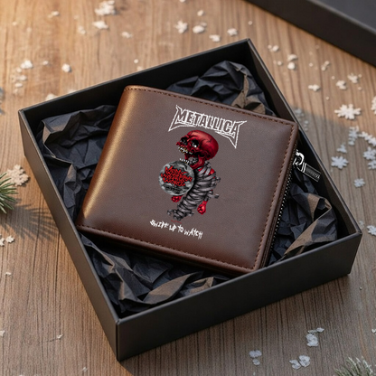 LIMITED EDITION - NEW CUSTOMIZED METALLICA LEATHER WALLET