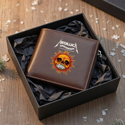 LIMITED EDITION - NEW CUSTOMIZED METALLICA LEATHER WALLET