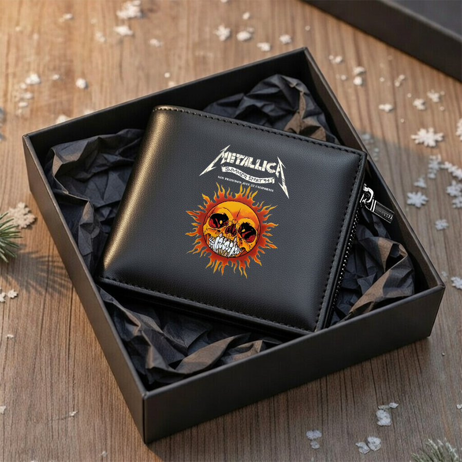 LIMITED EDITION - NEW CUSTOMIZED METALLICA LEATHER WALLET
