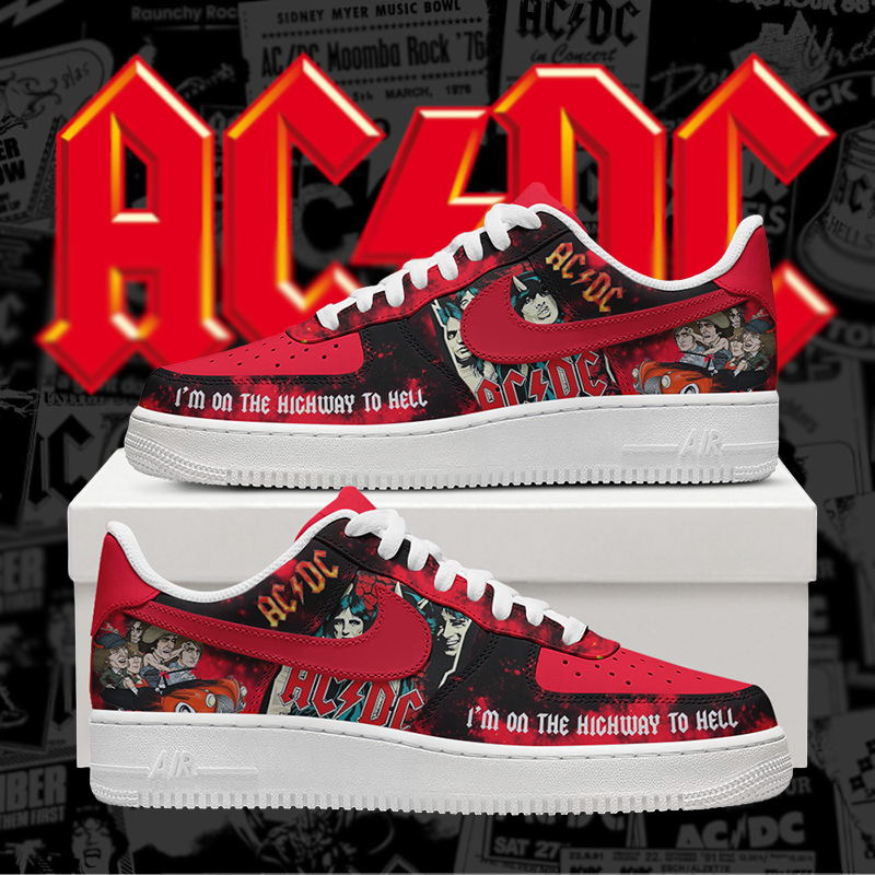 LIMITED EDITION - NEW CUSTOMIZED AC/DC AF1 SHOES