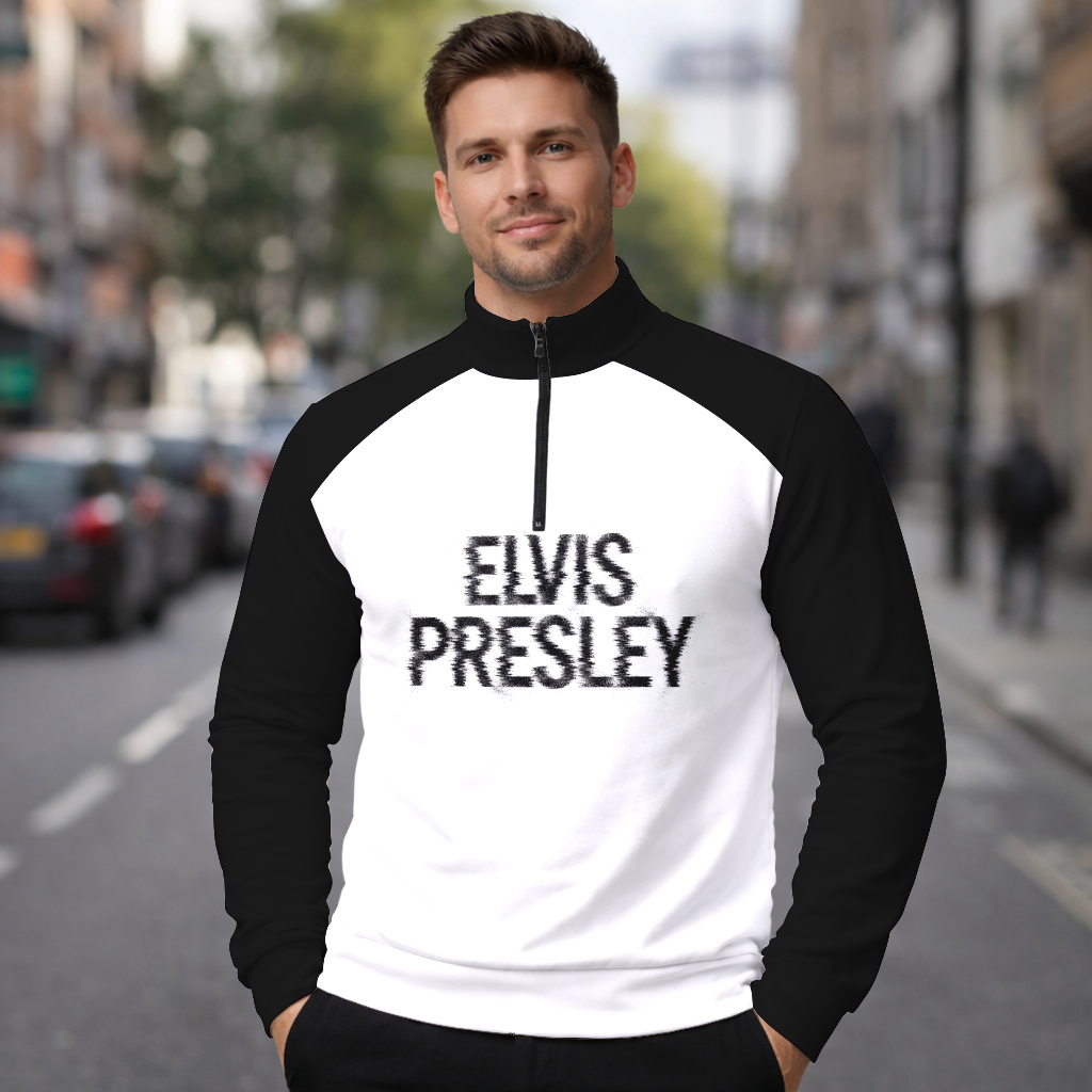 LIMITED EDITION - NEW CUSTOMIZED ELVIS PRESLEY SWEATER QUATER ZIP