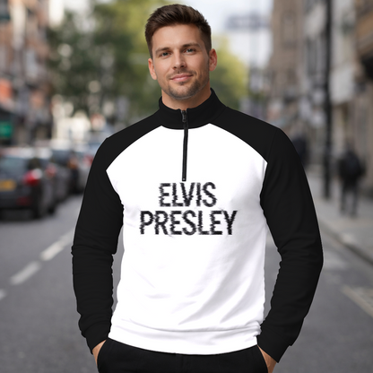 LIMITED EDITION - NEW CUSTOMIZED ELVIS PRESLEY SWEATER QUATER ZIP