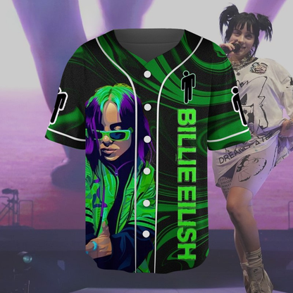 LIMITED EDITION - NEW CUSTOMIZED BILLIE EILISH BASEBALL JERSEY