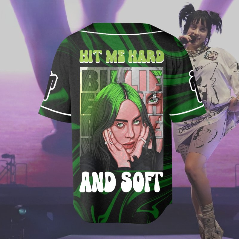 LIMITED EDITION - NEW CUSTOMIZED BILLIE EILISH BASEBALL JERSEY