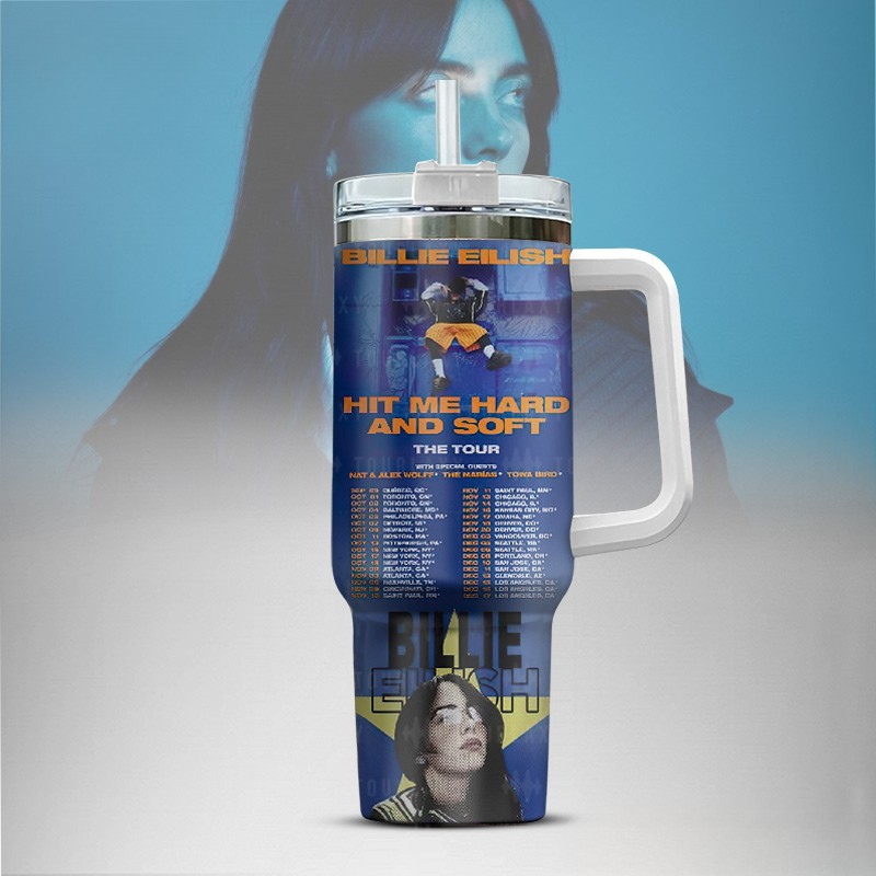 LIMITED EDITION - NEW CUSTOMIZED BILLIE EILISH TUMBLER CUP
