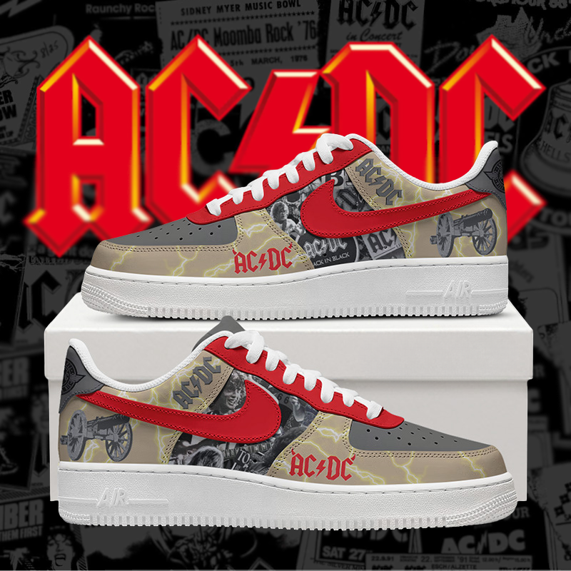LIMITED EDITION - NEW CUSTOMIZED AC/DC AF1 SHOES