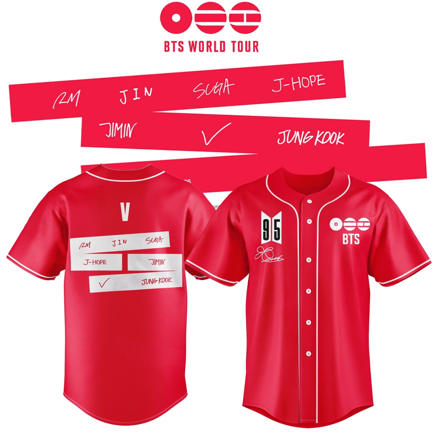 LIMITED EDITION - BTS COMEBACK WORLD TOUR BASEBALL JERSEY