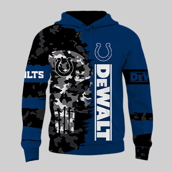 LIMITED EDITION - NEW CUSTOMIZED NFL17 IDC INDIANAPOLIS COLTS DEWALT UNISEX T-SHIRT, POLO, HOODIE & JACKETS