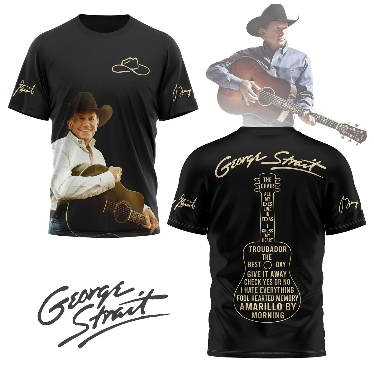 LIMITED EDITION - NEW CUSTOMIZED GEORGE STRAIT T-SHIRT, HOODIE, ZIP HOODIE