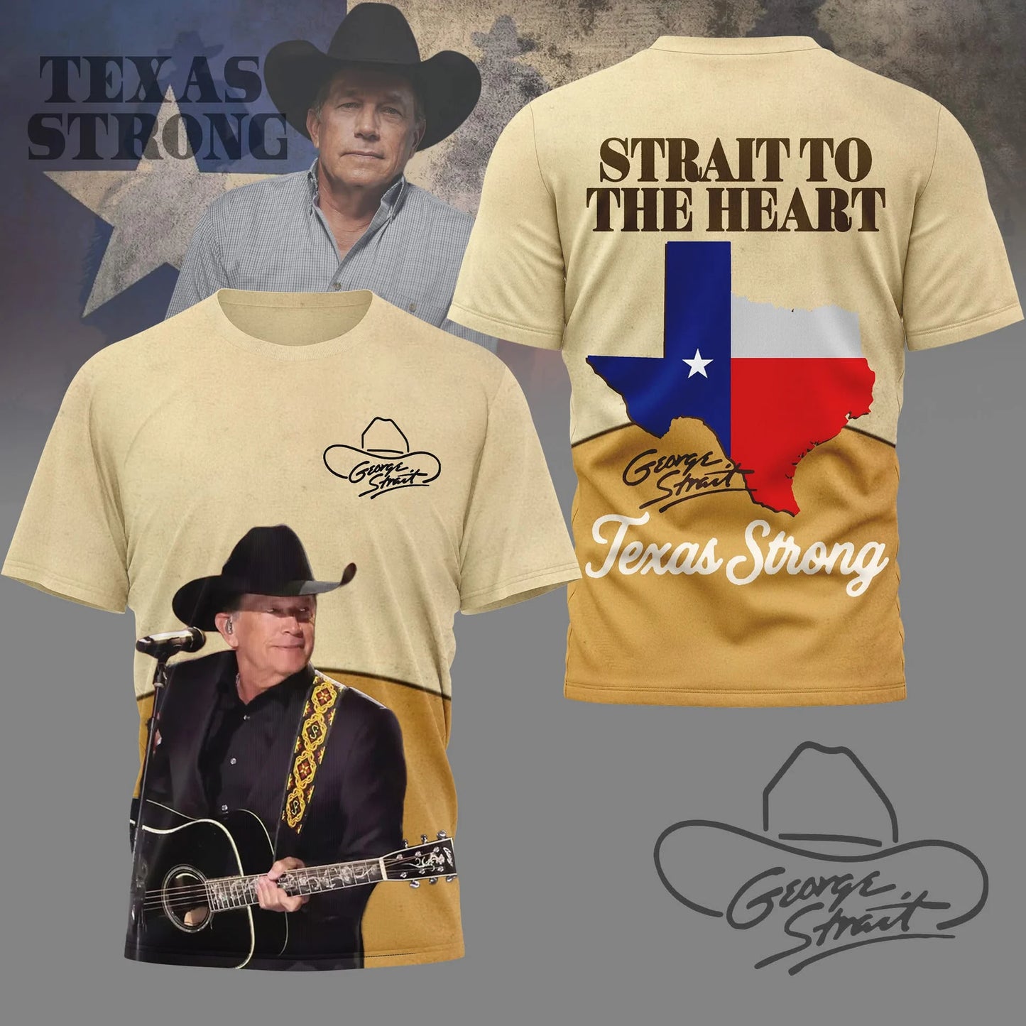 LIMITED EDITION - NEW CUSTOMIZED GEORGE STRAIT T-SHIRT, HOODIE, ZIP HOODIE