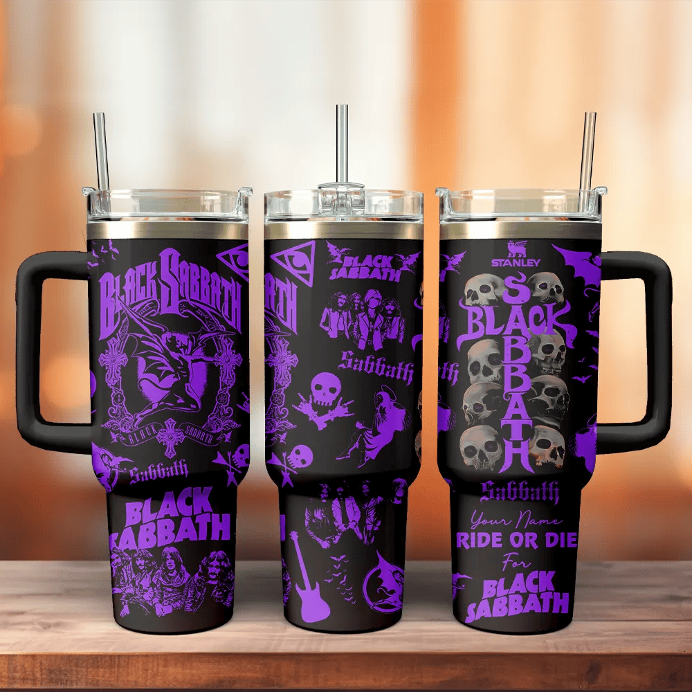 LIMITED EDITION - NEW CUSTOMIZED BLACK SABBATH 40 OZ TUMBLER PERFECT GIFT FOR FAN