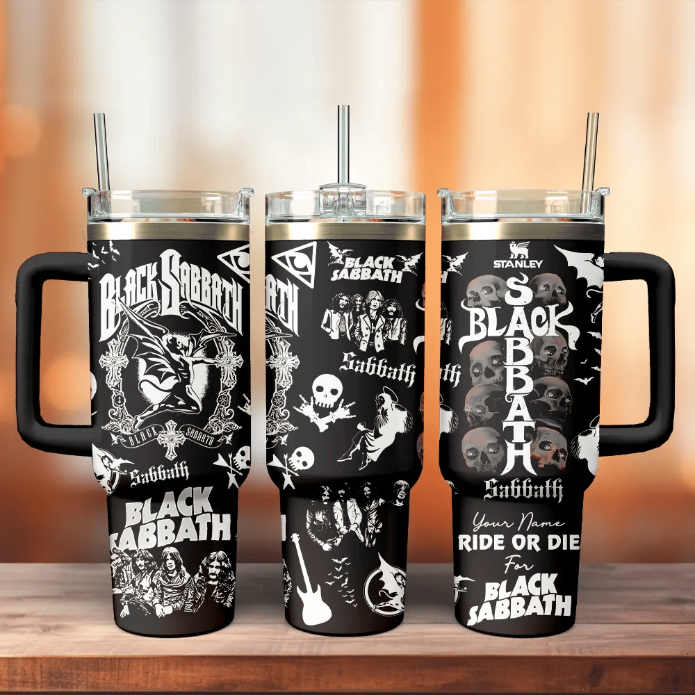 LIMITED EDITION - NEW CUSTOMIZED BLACK SABBATH 40 OZ TUMBLER PERFECT GIFT FOR FAN