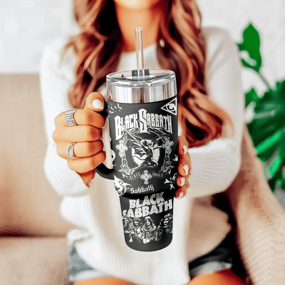 LIMITED EDITION - NEW CUSTOMIZED BLACK SABBATH 40 OZ TUMBLER PERFECT GIFT FOR FAN