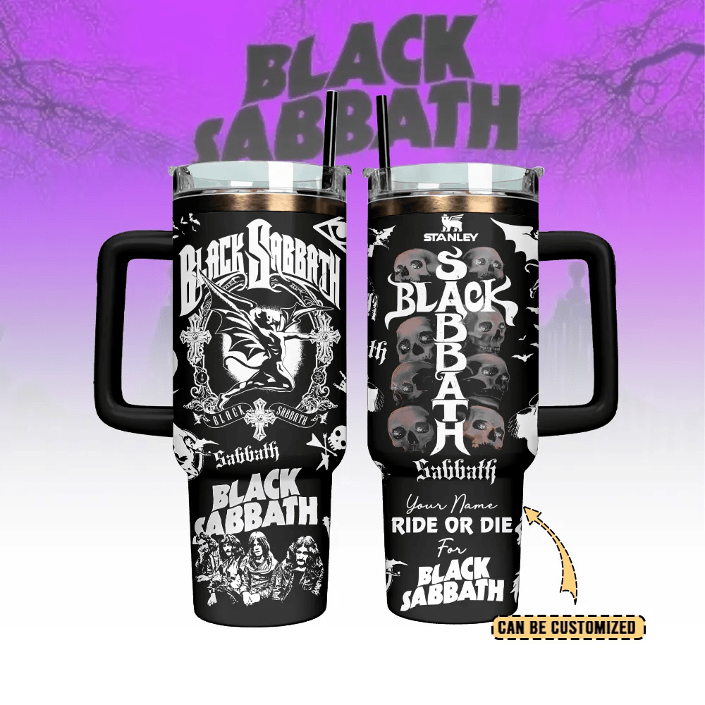 LIMITED EDITION - NEW CUSTOMIZED BLACK SABBATH 40 OZ TUMBLER PERFECT GIFT FOR FAN