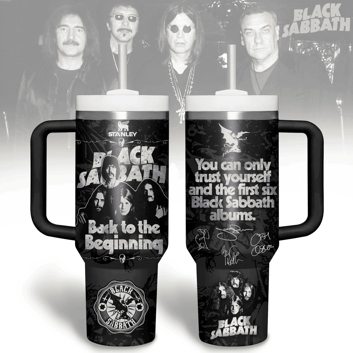 LIMITED EDITION - NEW CUSTOMIZED BLACK SABBATH 40 OZ TUMBLER PERFECT GIFT FOR FAN