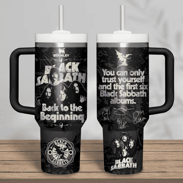 LIMITED EDITION - NEW CUSTOMIZED BLACK SABBATH 40 OZ TUMBLER PERFECT GIFT FOR FAN