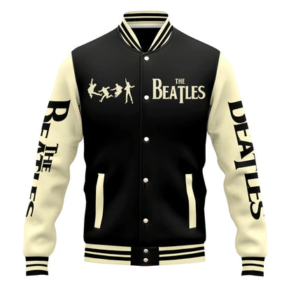 LIMITED EDITION - NEW CUSTOMIZED THE BEATLES SATIN VARSITY & BASEBALL JACKET