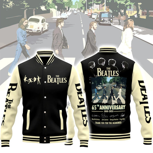 LIMITED EDITION - NEW CUSTOMIZED THE BEATLES SATIN VARSITY & BASEBALL JACKET