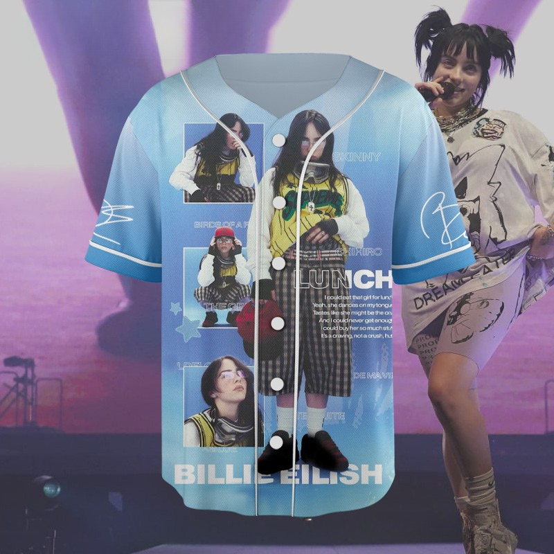 LIMITED EDITION - NEW CUSTOMIZED BILLIE EILISH BASEBALL JERSEY